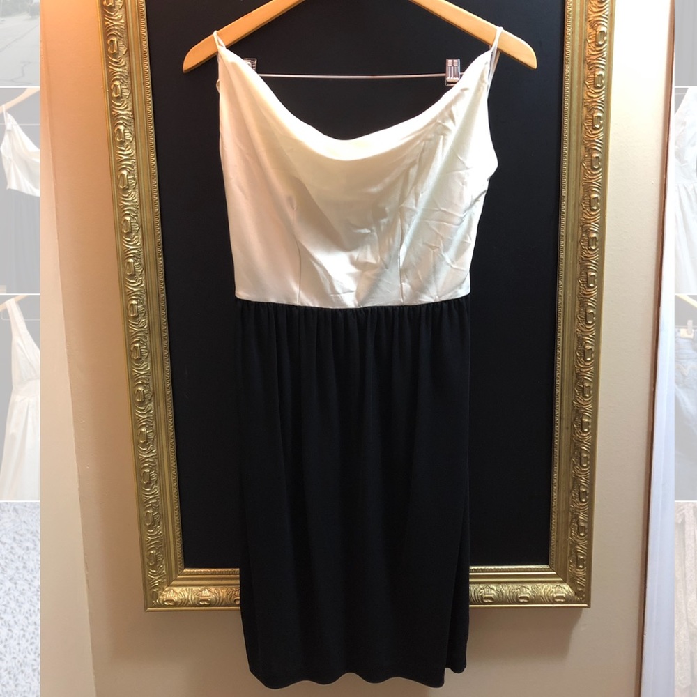 Black/ivory cocktail dress